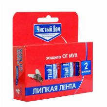 СРЕДСТВО ОТ МУХ ЛИПКАЯ ЛЕНТА 4 ШТ чистый дом