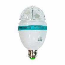 ЛАМПА СВЕТОДИОДНАЯ E27 3W RGB 0Lm А60 ШАР 70х150мм ДИСКО-ЛАМПА LB-800 25447 feron