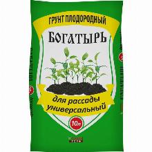 ГРУНТ ПЛОДОРОДНЫЙ БОГАТЫРЬ «ДЛЯ РАССАДЫ УНИВЕРСАЛЬНЫЙ» 10 Л лама торф
