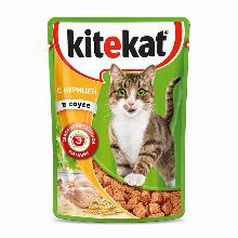 КОРМ ДЛЯ КОШЕК kitekat КУРИЦА В СОУСЕ 85 Г