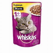 КОРМ ДЛЯ КОШЕК whiskas ЖЕЛЕ С КУРИЦЕЙ  85 Г