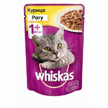 КОРМ ДЛЯ КОШЕК whiskas РАГУ С КУРИЦЕЙ 85 Г