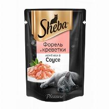 КОРМ ДЛЯ КОШЕК sheba ПЛЕЖЕР ФОРЕЛЬ С КРЕВЕТКАМИ  85 Г