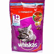 КОРМ ДЛЯ КОШЕК whiskas ПОДУШЕЧКИ С ГОВЯДИНОЙ 350 Г