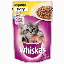 КОРМ ДЛЯ КОТЯТ whiskas РАГУ С КУРИЦЕЙ 75 Г