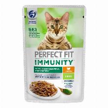 КОРМ ДЛЯ КОШЕК perfect fit IMMUNITY ИНДЕЙКА В ЖЕЛЕ 75 Г